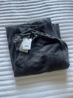 Barefoot Dreams Charcoal Ribbed Knit Dress